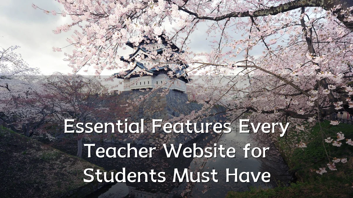 Essential Features Every Teacher Website for Students Must Have