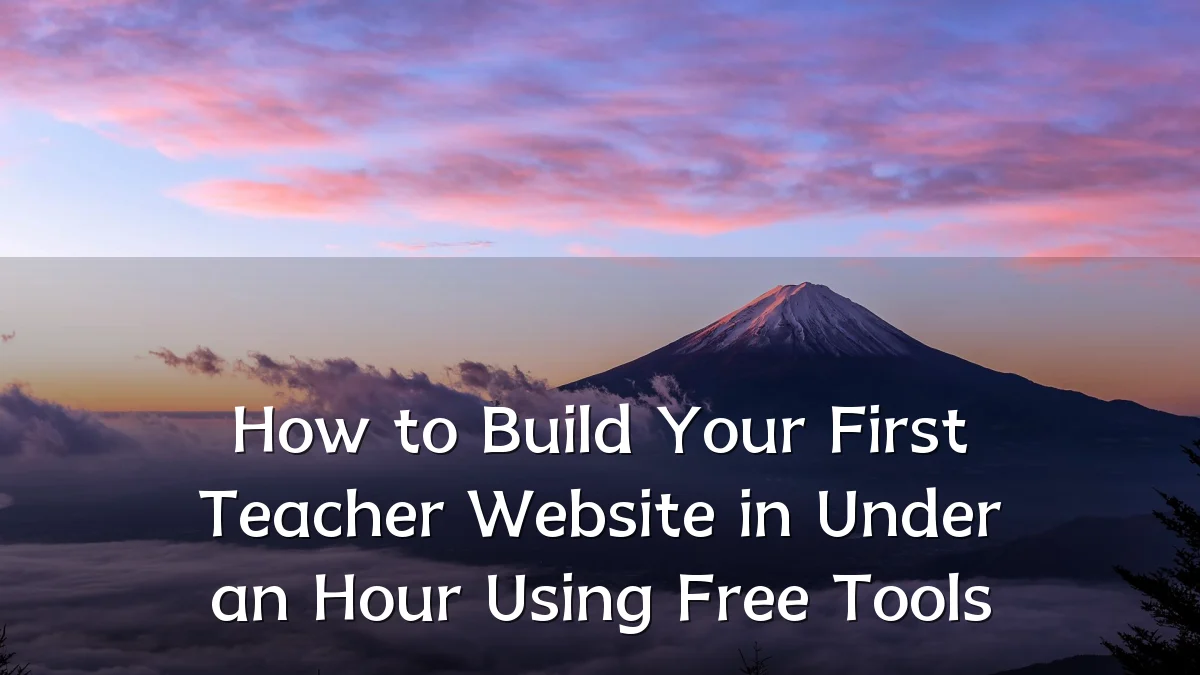 How to Build Your First Teacher Website in Under an Hour Using Free Tools