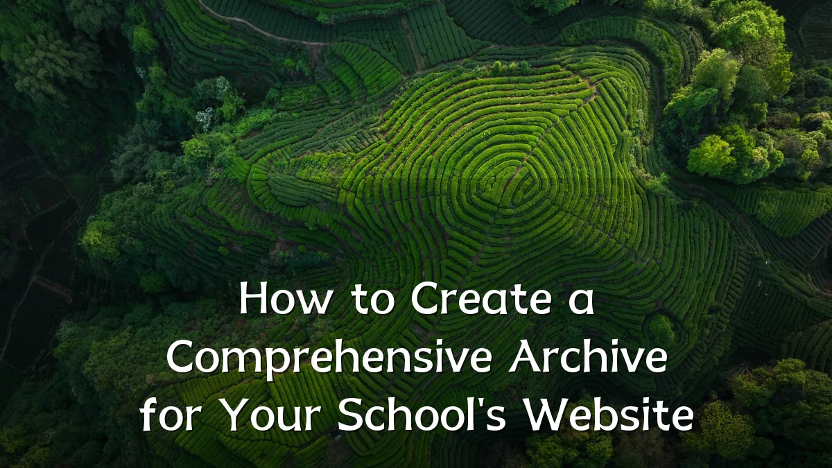 How to Create a Comprehensive Archive for Your School's Website