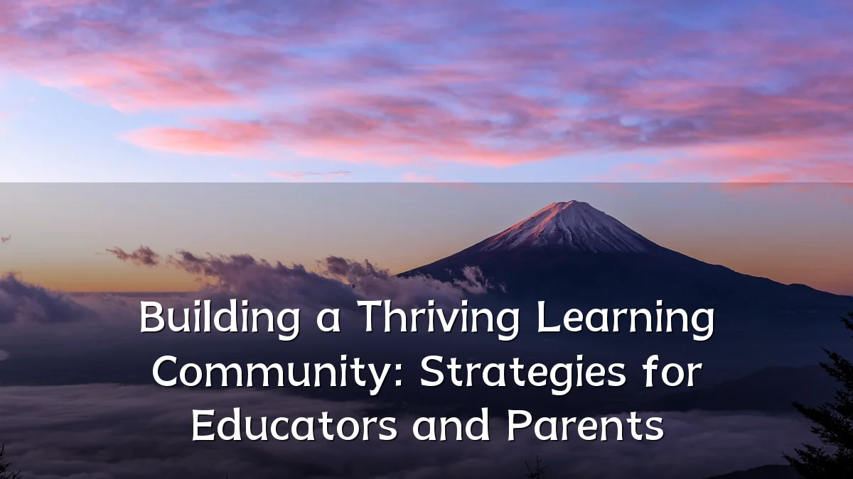 Building a Thriving Learning Community: Strategies for Educators and Parents