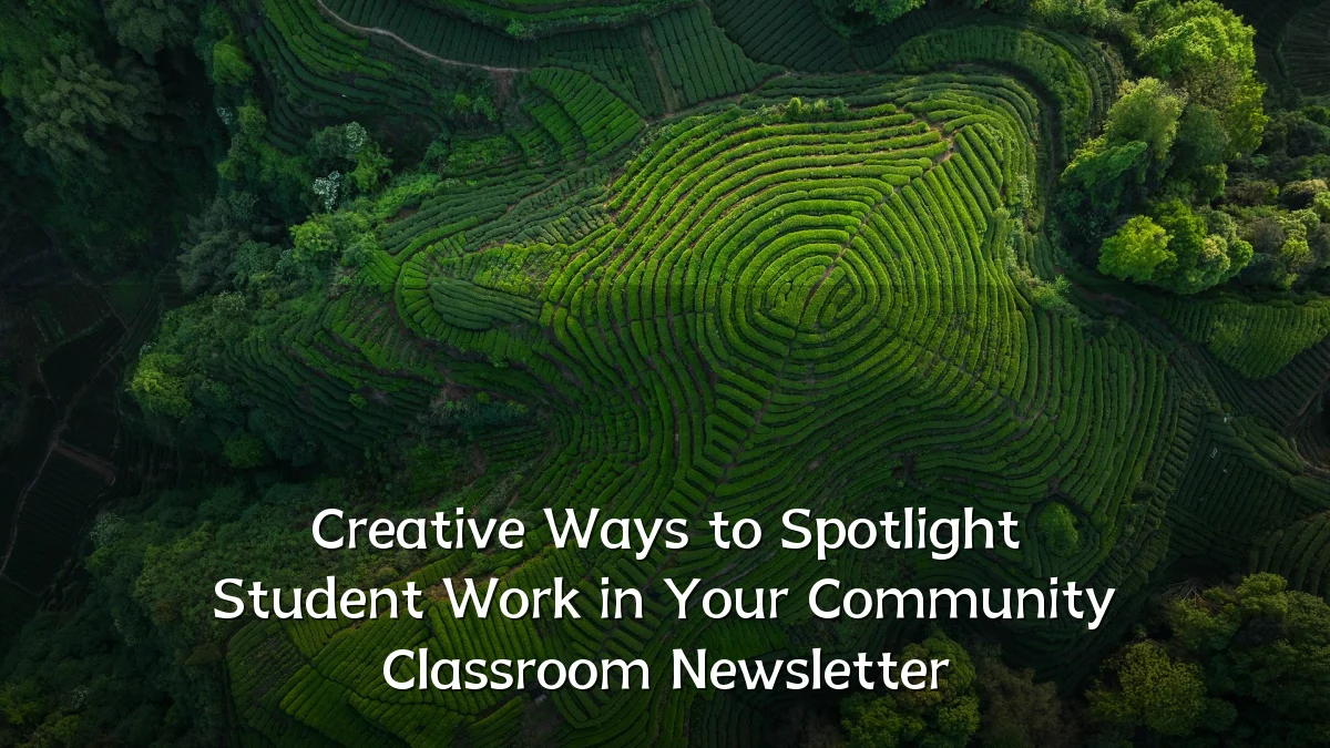 Creative Ways to Spotlight Student Work in Your Community Classroom Newsletter
