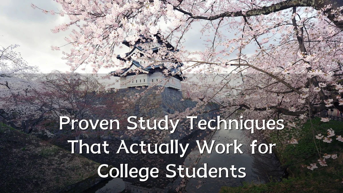 Proven Study Techniques That Actually Work for College Students